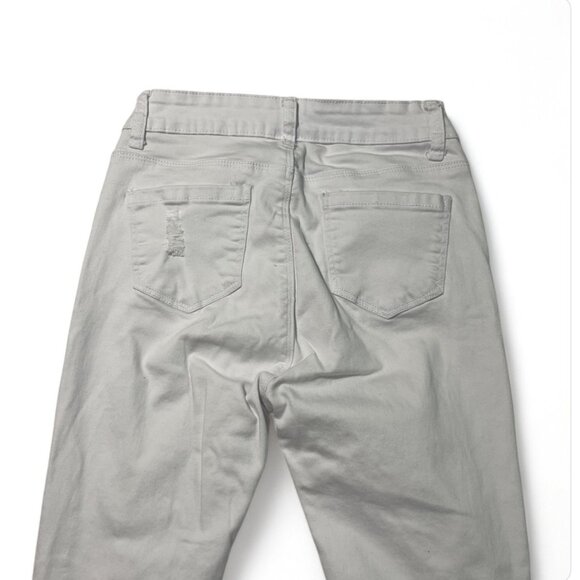 Bamboo Distressed White Skinny Jeans Girls Size 7 Cotton Blend - Picture 8 of 11